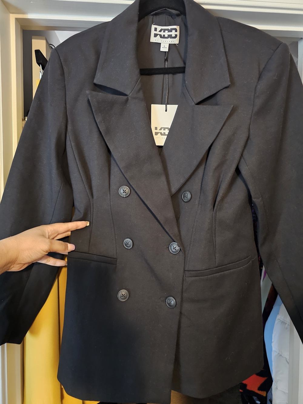 KBB DOUBLE BREASTED BLAZER Sz L - Picture 2 of 2